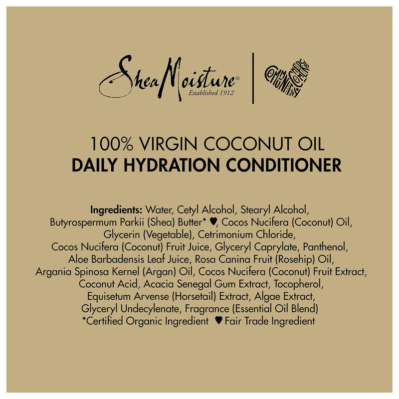 [Australia] - Sheamoisture Daily Hydrating Conditioner For All Hair Types 100% Virgin Coconut Oil Sulfate-Free 13 oz (Packaging May Vary) 