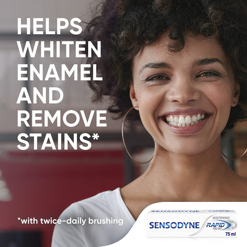 [Australia] - Sensodyne Rapid Relief Teeth Whitening Toothpaste, 75 ml Single Whitening 