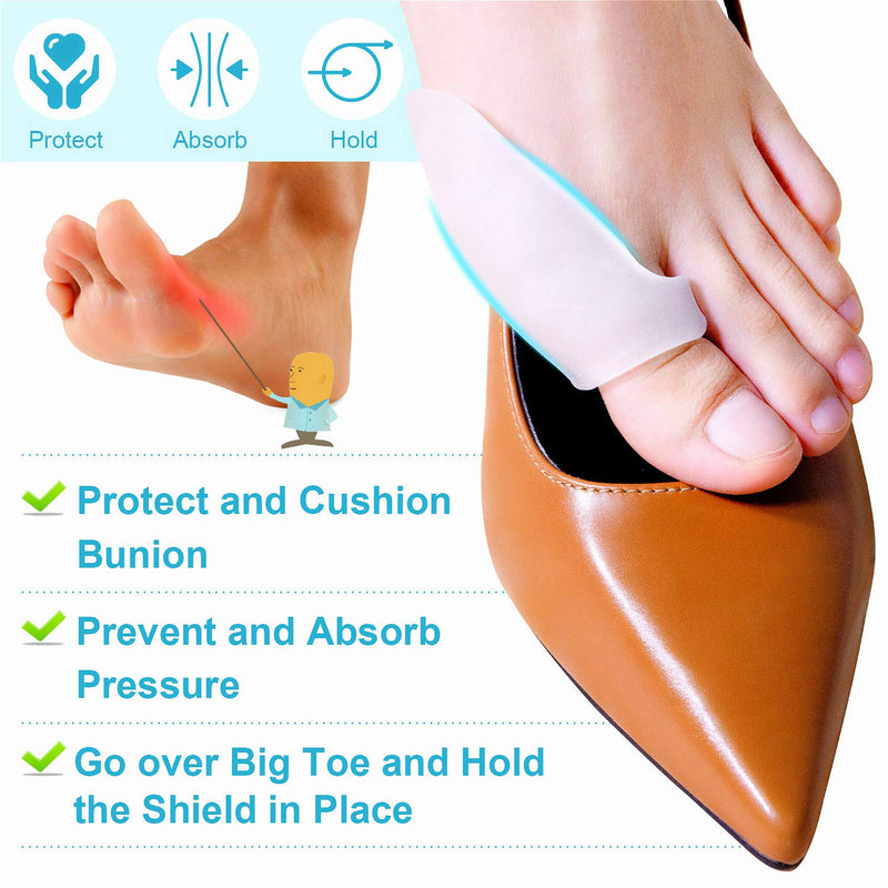 [Australia] - Bukihome Gel Bunion Shield, Bunion Protectors to Cushion Foot, Advanced Bunion Pads to Relieve Bunion Pain and Absorb Pressure - 6 Pack white2 