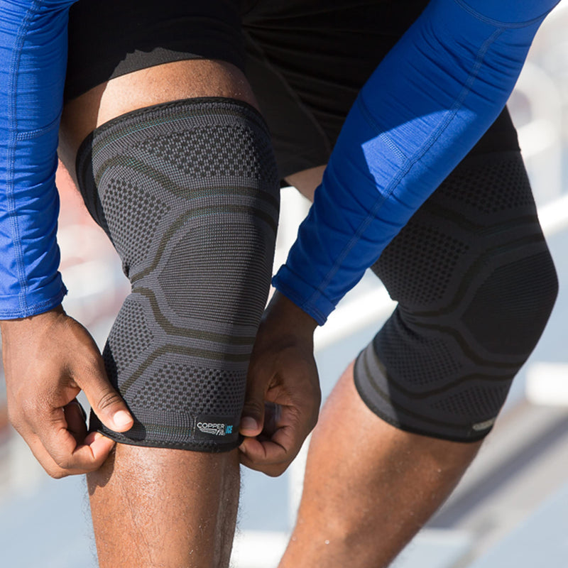 [Australia] - Copper Fit ICE Knee Compression Sleeve Infused with Menthol and CoQ10 2XL 