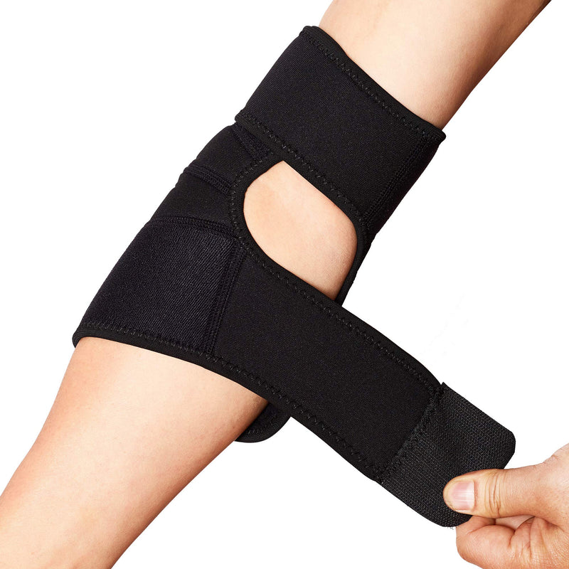 [Australia] - Adjustable Elbow Brace Support CoolMax Breathable Compression Arm Sleeve Wrap for Olecranon Joint Pain, Bursa Protection, Arthritis & Tendonitis Relief (One Size Fits Most) 1 Count (Pack of 1) 