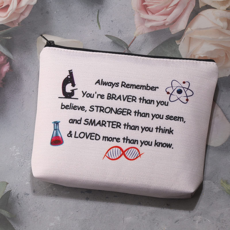 [Australia] - Science Gifts Makeup Bag Chemists Biologist Physicist Teacher Student Gifts Zipper Pouch Cosmetic Bag Travel Bag Toiletry Organizer Science Bag 