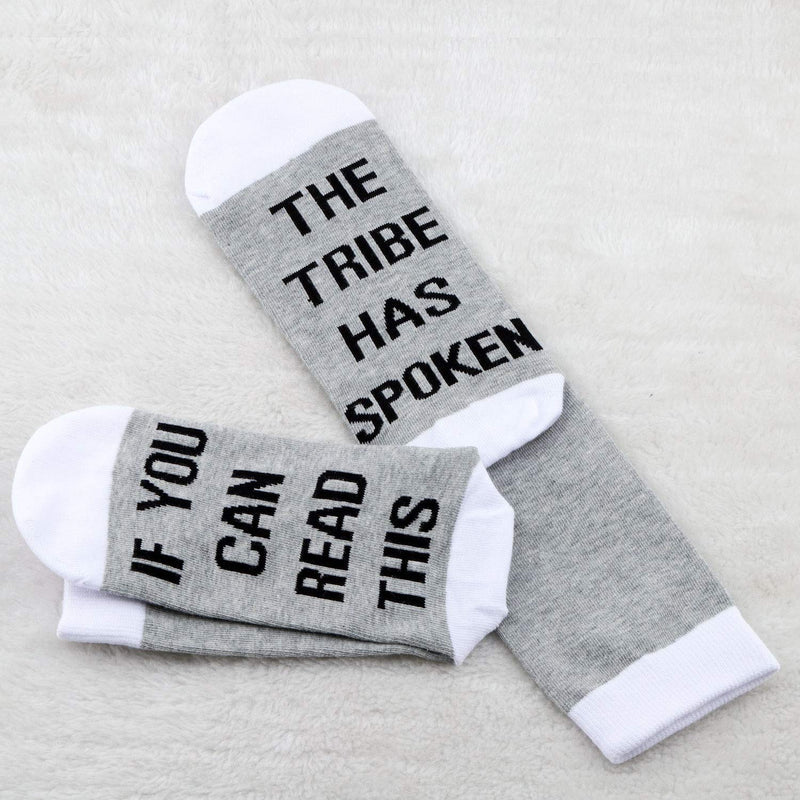 [Australia] - PYOUL 2 Pairs Survivor Socks Survivor Tv Show Inspired Gift Survivor Gift If You Can Read This The Tribe Has Spoken Socks 