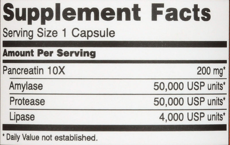 [Australia] - NOW FOODS Pancreatin 2000mg Capsules, 100 CT 100 Count (Pack of 1) 