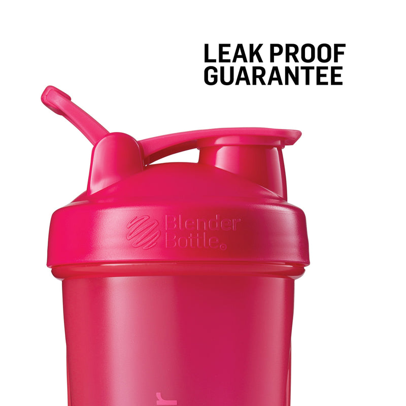 [Australia] - BlenderBottle Classic Shaker Bottle Perfect for Protein Shakes and Pre Workout, 20-Ounce, Clear/Black/Black 