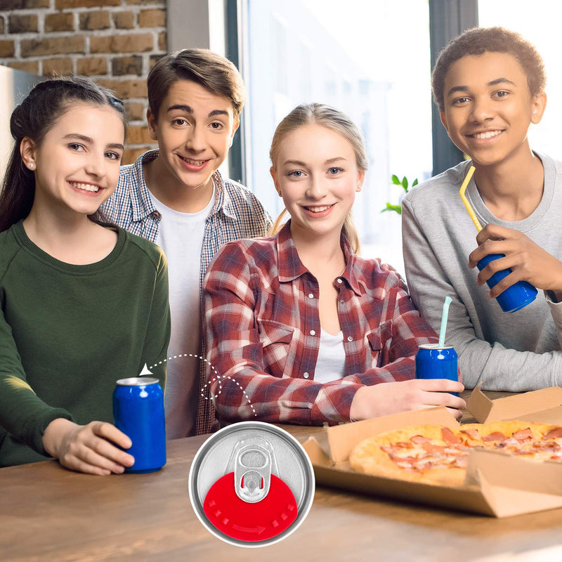 [Australia] - 15 Pieces Beverage Can Lid Beverage Can Closure Drink Tops Cover Can End Seal Closure for Beer Soda Canned Drinks in Random Color 