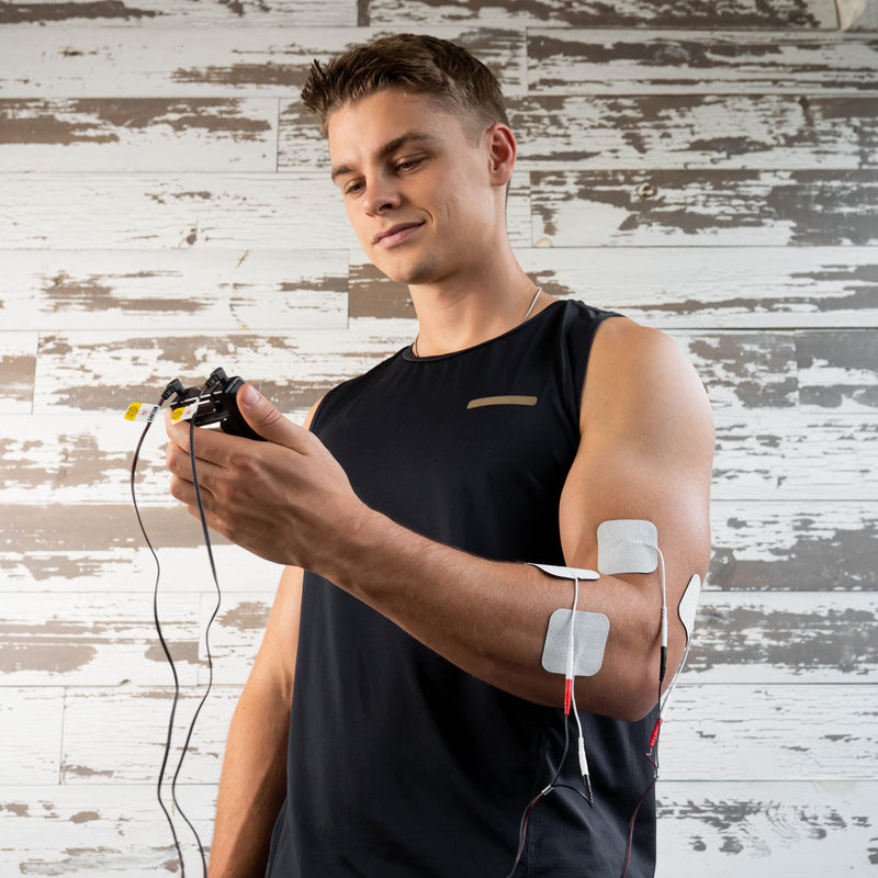 [Australia] - Roscoe Medical TENS Unit and EMS Muscle Stimulator - OTC TENS Machine for Back Pain Relief, Lower Back Pain Relief, Neck Pain, or Sciatica Pain Relief, Clinical Strength Stim Machine 