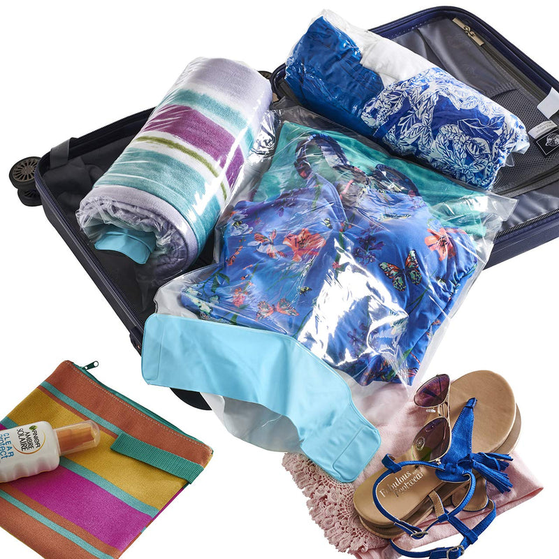 [Australia] - Addis 518134 Home Vacuum Storage Bags with 100% air-Tight Static Seal & Store Travel Twin Pack Set, Clear, 40 x 55cm Travel 40 x 55cm Travel 2 Pack 