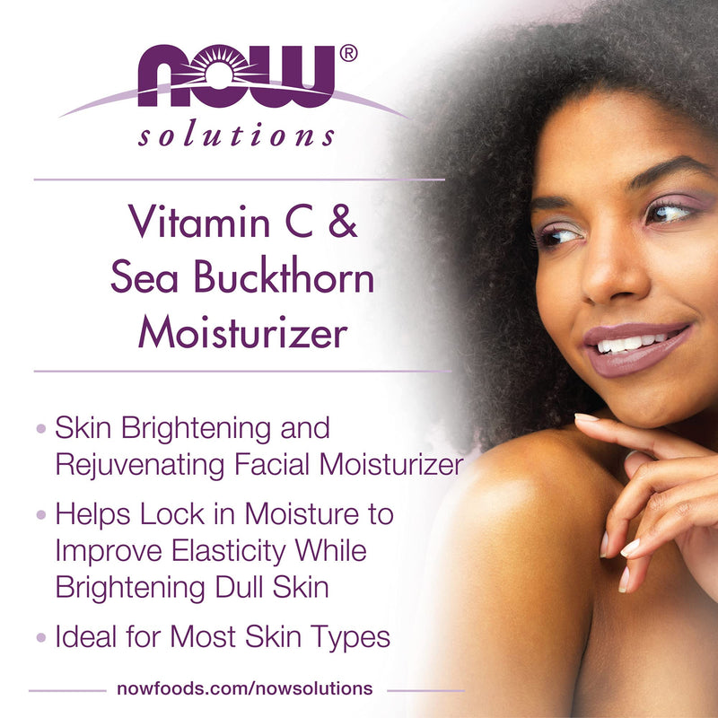 [Australia] - NOW Solutions, Vitamin C and Sea Buckthorn Moisturizer, Brightening and Rejuvenating, 2-Ounce 