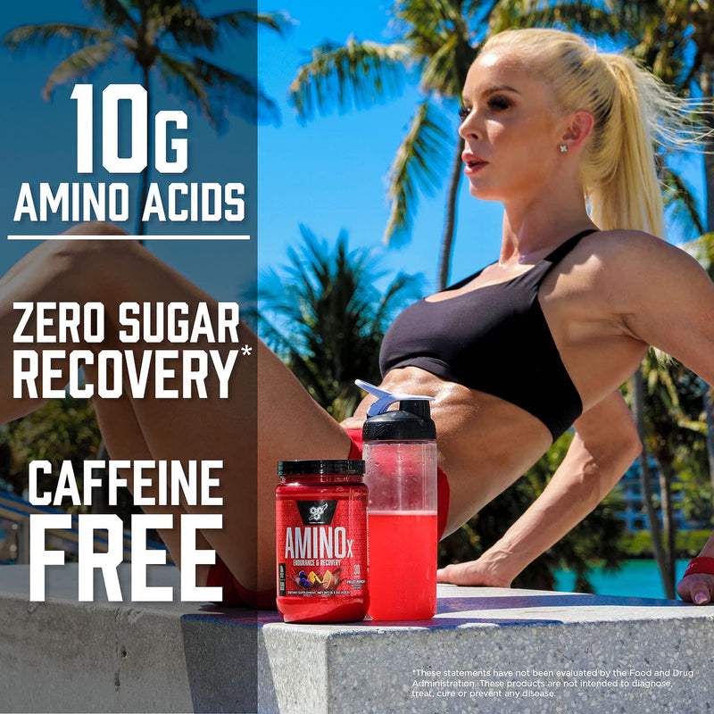 [Australia] - BSN Amino X Muscle Recovery & Endurance Powder with BCAAs, 10 Grams of Amino Acids, Keto Friendly, Caffeine Free, Flavor: Fruit Punch, 30 servings (Packaging may vary) AMINO-X - Fruit Punch 