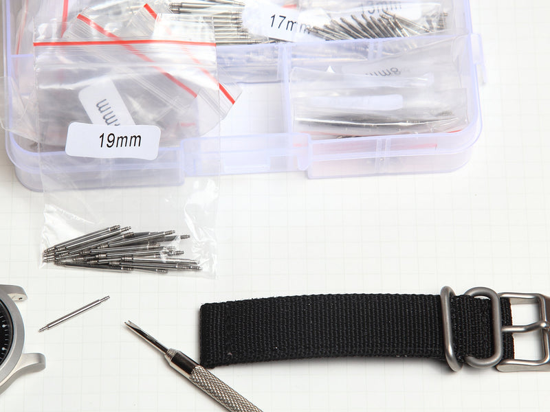 [Australia] - Ginsco 360 Pcs 6-25mm Stainless Steel Watch Band Spring Bars Link Pins with Strap Link Pin Remover Watch Repair Kit 