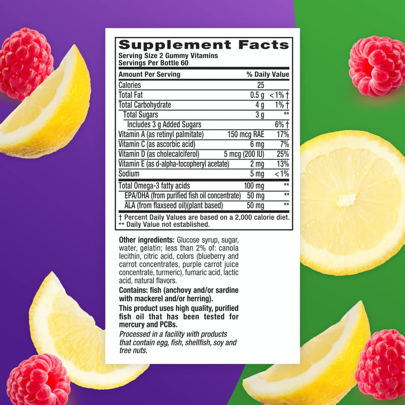 [Australia] - Vitafusion Omega 3 Gummies, 120 Count (Packaging May Vary) 