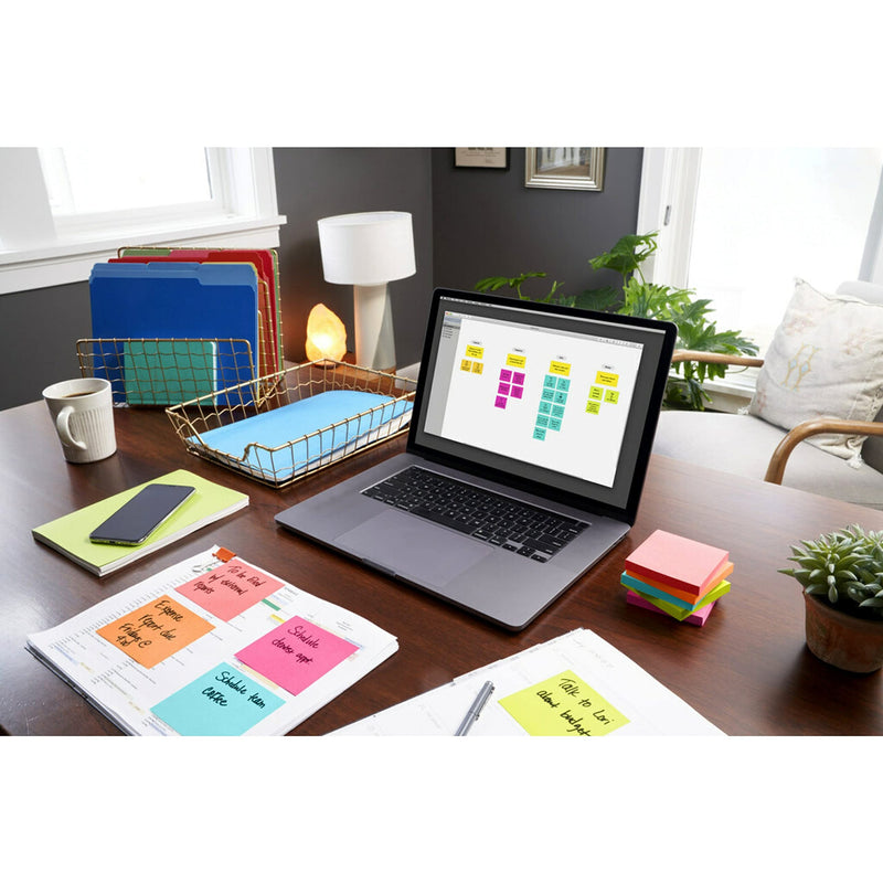 [Australia] - Post-it Mini Notes, 1.5x2 in, 4 Pads, America's #1 Favorite Sticky Notes, Cape Town Collection, Bright Colors (Magenta, Pink, Blue, Green), Clean Removal, Recyclable (653-8AF) 