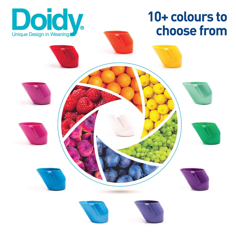 [Australia] - Doidy Cup - Training Sippy Cups for Toddlers & Babies - Unique Slanted Design Two Handles Baby Beaker - Great Weaning Cup for Milk, Water & Juice - Use from 3-6 Months to Toddler (Baby Pink) Baby Pink 