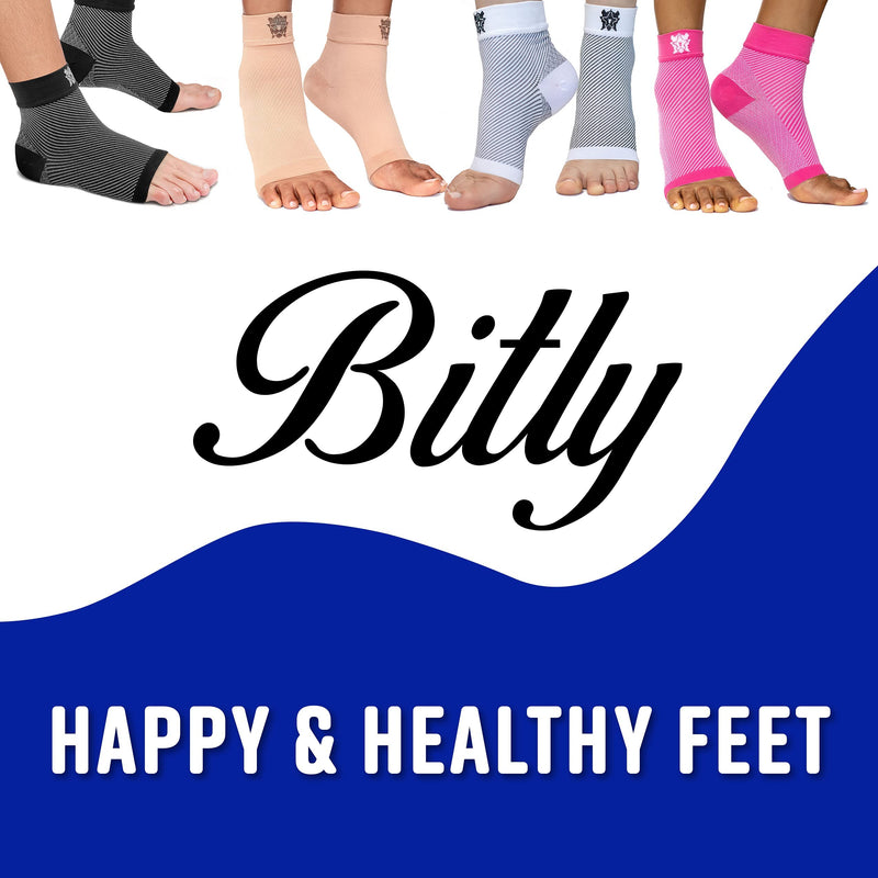[Australia] - Bitly Plantar Fasciitis Socks for Women & Men - Best Foot & Ankle Compression Sleeve, Brace for Everyday Use - Provides Arch Support & Heel Pain Relief (Gray, Medium) Gray 1 