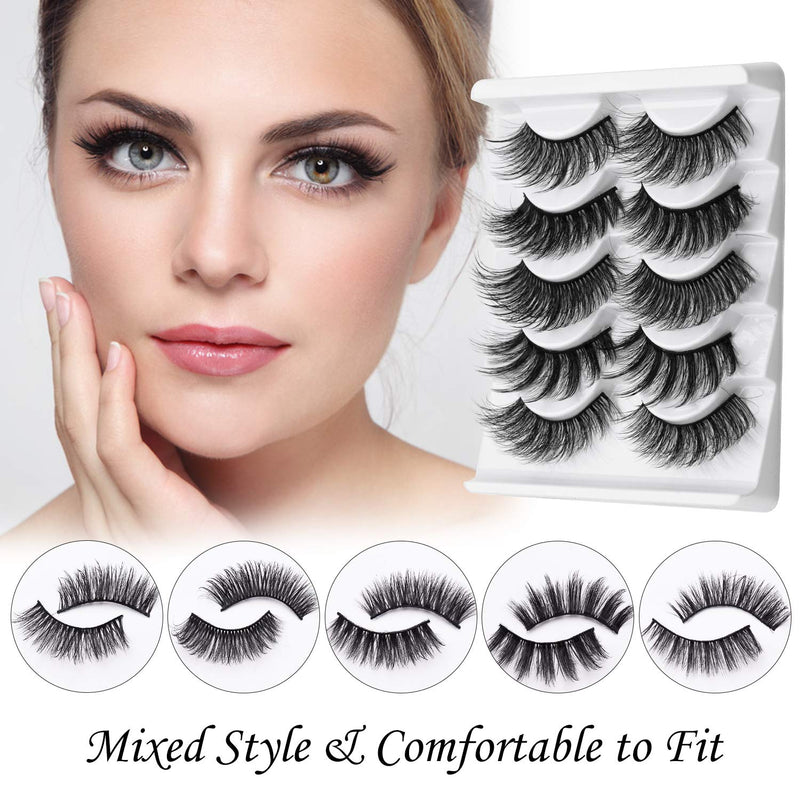 [Australia] - Magnetic Eyelashes with Eyeliner, InBrave 6D Reusable Magnetic False Lashes and Liner Natural Look with Applicator - No Glue Needed (5 Pairs) 55 