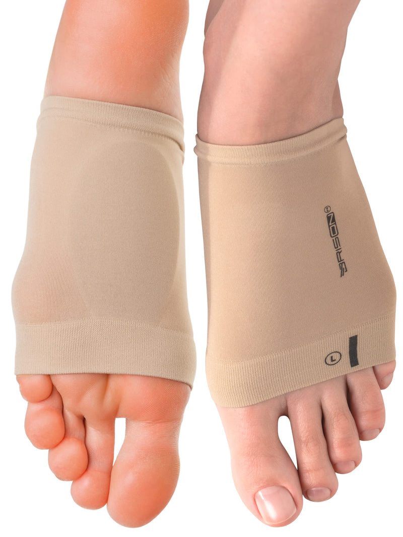 [Australia] - Arch Support Sleeves - Plantar Fasciitis Relief Brace - Foot Arch Supports for Flat Feet Arch and Foot Pain - Men Women 1 Pair Beige 