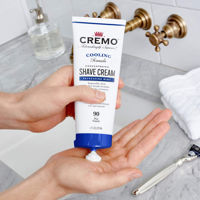 [Australia] - Cremo Barber Grade Cooling Shave Cream, Astonishingly Superior Ultra-Slick Shaving Cream Fights Nicks, Cuts and Razor Burn, 6 Oz 