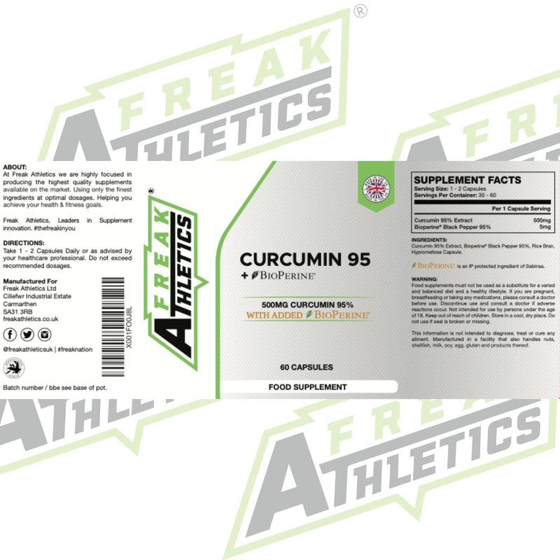 [Australia] - Curcumin 95 + Bioperine® 60 Turmeric Curcumin Capsules High Strength with Black Pepper - Curcumin 95% & Black Pepper - Turmeric Curcumin UK Made 