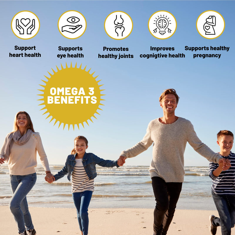 [Australia] - Vegan Omega 3 Algae Oil : 400mg DHA Per Capsule 60 Capsules, 2 Months Supply Plant Based Fish Oil Vegetarian Capsules. Suitable for All Plant Based Diets. 