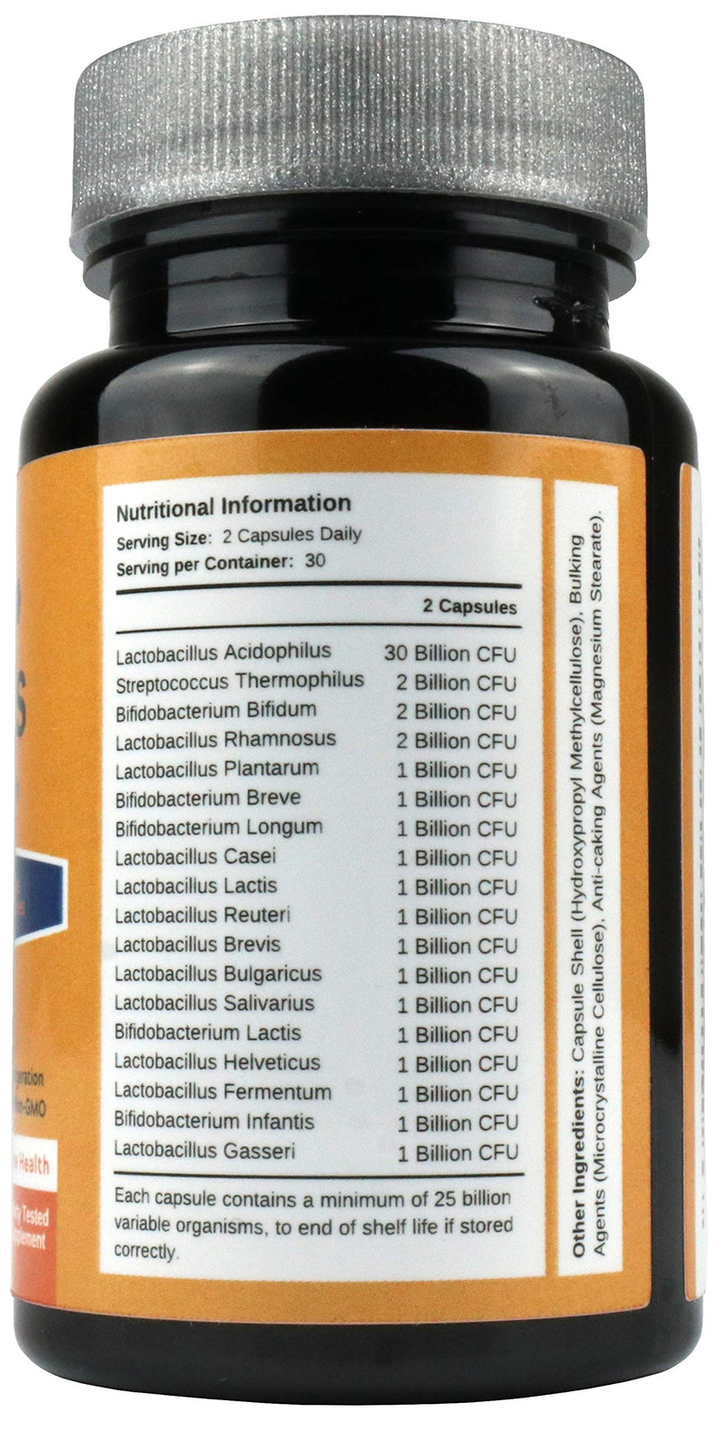 [Australia] - Powerful 50 Billion CFU Probiotics Bio Cultures - 18 Strains, Stomach Acid Resistant, Shelf Stable | Highest Strength Available – Keeps Digestive System Healthy | 60 Vegan Capsules for Men and Women 
