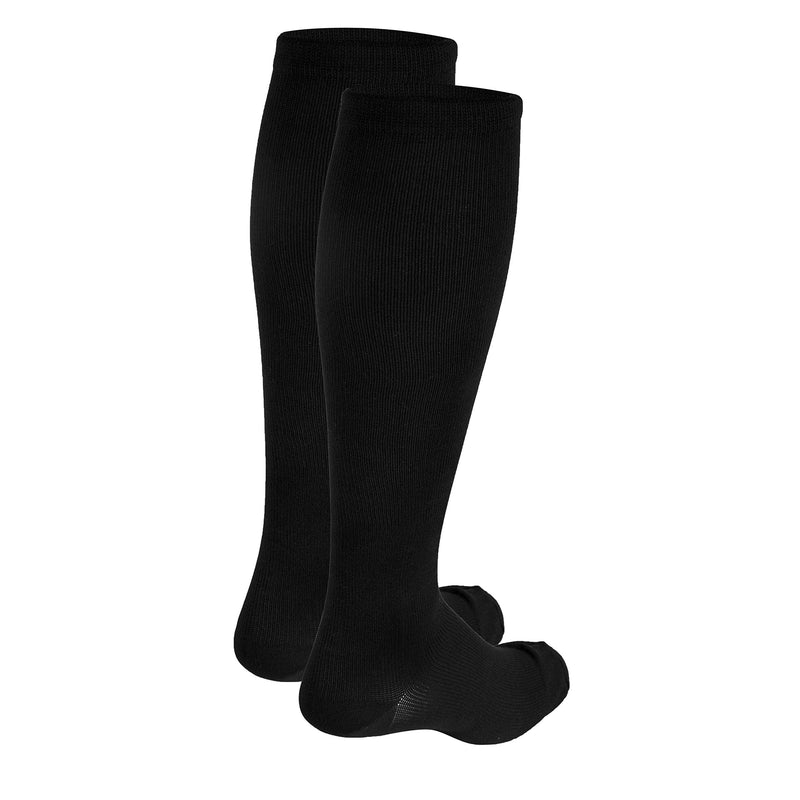 [Australia] - Truform Compression Socks, 20-30 mmHg, Men's Dress Socks, Knee High Over Calf Length, Black, Large,1944BL-L Large (Pack of 1) 