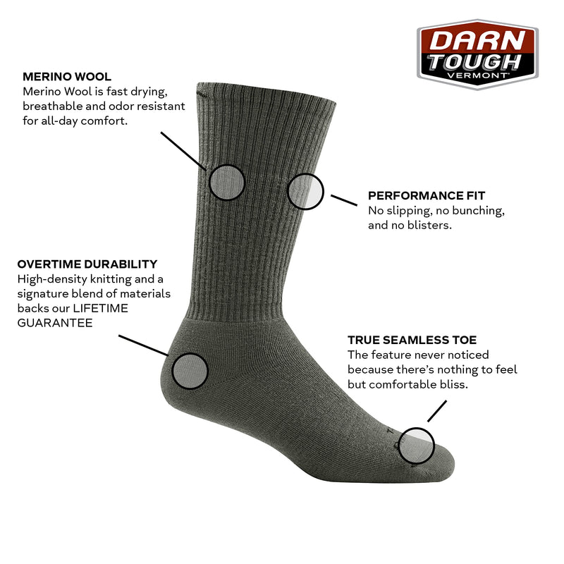 [Australia] - Darn Tough T4022 Tactical Boot Full Cushion Sock Black Small 
