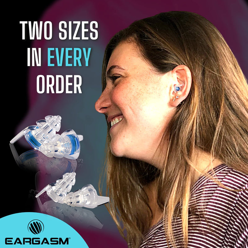 [Australia] - Eargasm Smaller Ears Earplugs for Concerts Musicians Motorcycles Noise Sensitivity Disorders and More! Two Different Sizes Included to Accommodate Smaller Ear Shapes! Blue 