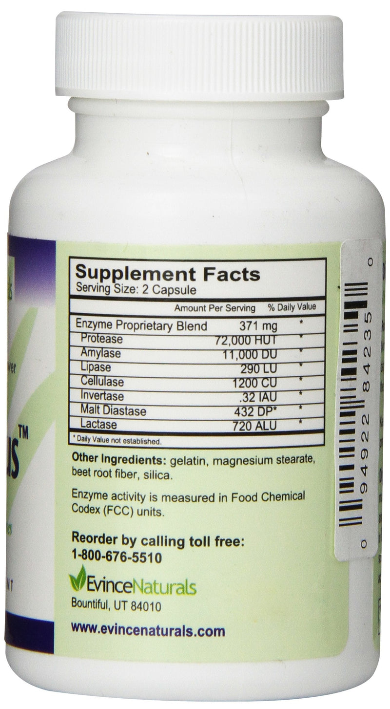 [Australia] - Evince Naturals DigestPlus with Live Plant Enzymes, 180 Capsules 