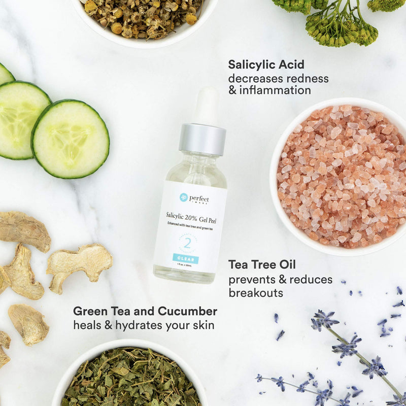 [Australia] - Salicylic 20% Gel Peel, Breakout and Pore Minimizer and Cleanser, Strength Level 2, 15-30 Full Facial Chemical Peels, 1 fl oz. e, 30 ml 