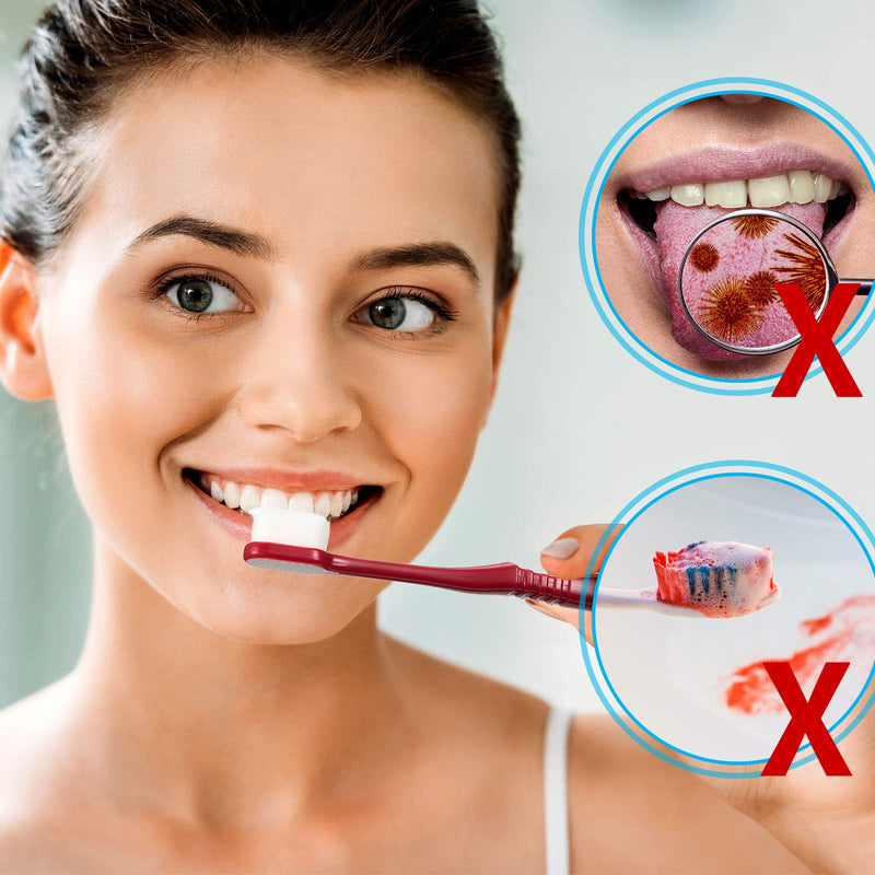 [Australia] - 4 Pieces Soft Micro-Nano Manual Toothbrush Extra Soft Bristles Toothbrush with 20,000 Bristles for Fragile Gums Adult Kid Children (Blue and Pink Smooth) (Red, Dark Green, Yellow, Dark Blue) Red, Dark Green, Yellow, Dark Blue 