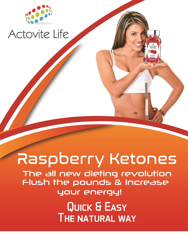 [Australia] - Actovite Life Raspberry Ketones 2000mg Daily, Max Strength Weight Loss Slimming Diet Pills, Capsule, Pure Natural Fat Burners 10:1 Fruit Extract Plus, Suitable for Men and Woman 