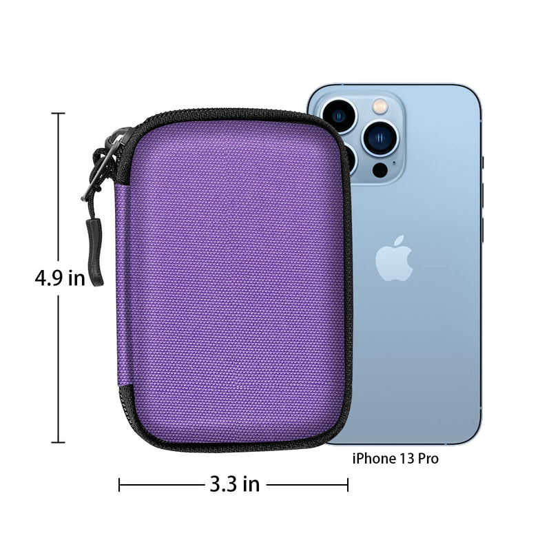 [Australia] - MEDMAX Hard Shell Protective Case for Freestyle Libre 2 / Libre Reader, Lightweight Shockproof Diabetic Storage Carrying Case with Clip and Handle (Purple) Purple 