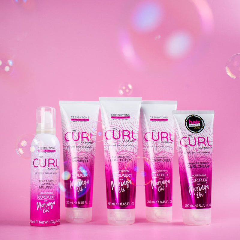 [Australia] - The Curl Company Hold and Body Foaming Mousse (200 ml) - Defines Curls and Waves, Eliminates Frizz and Smoothes Unruly Flyways; Professionally Formulated with Curplex and Nourishing Moringa Oil 