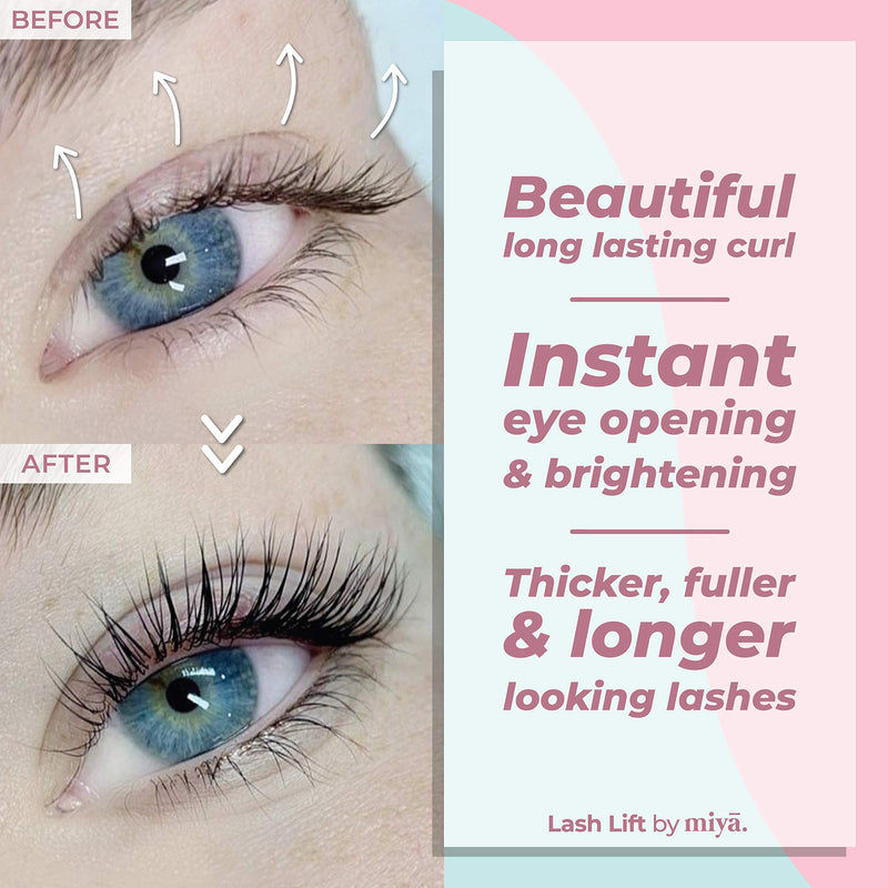 [Australia] - MIYA LASH 2 in 1 Lash Lift & Brow Lamination Lotion Set | Sachet Refill for Lash Lift Kit & Eyebrow Perm | Fast Acting 3-Step Lifting, Setting Lotions with Nutrition Serums | 10 Treatments | Salon Use LASH & BROW LIFT LOTIONS 