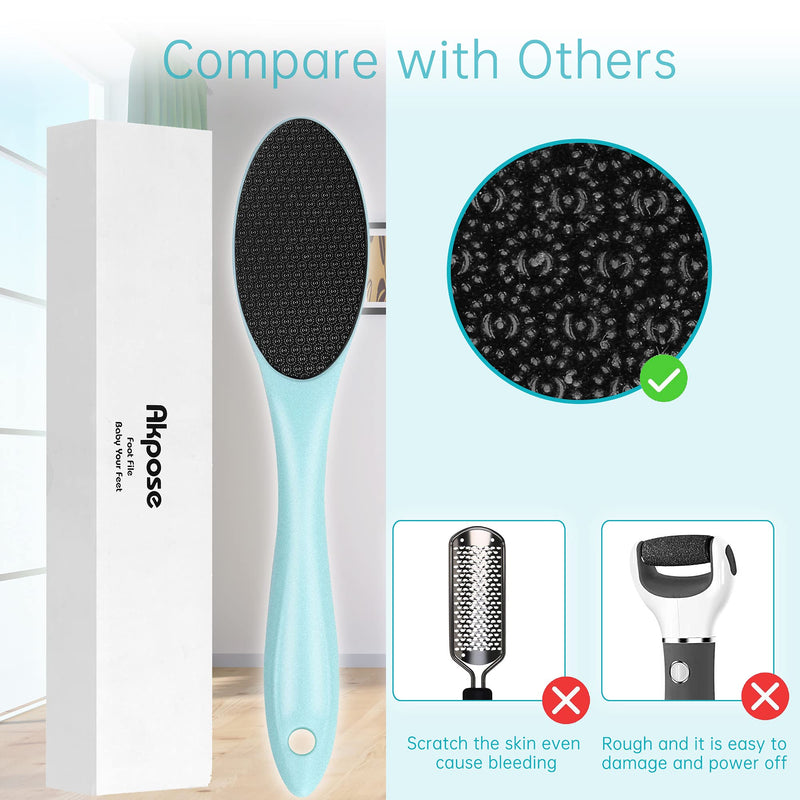 [Australia] - Foot Scrubber Callus Remover for Feet - Pedicure Tools Foot File Dead Skin Remover with Nano-Level Glass Grinding Points - Wet and Dry Heel Scraper Green 