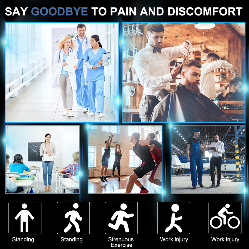 [Australia] - RooRuns Plantar Fasciitis 3/4 Length Insoles for Men Women, High Arch Support Orthotic Shoe Inserts for Work Boots, Flat Feet, Over-Pronation, Supination, Heel Spurs Pain Relief - Walking Running, M M (Men's 6.5-8.5, Women's 7.5-9.5) 
