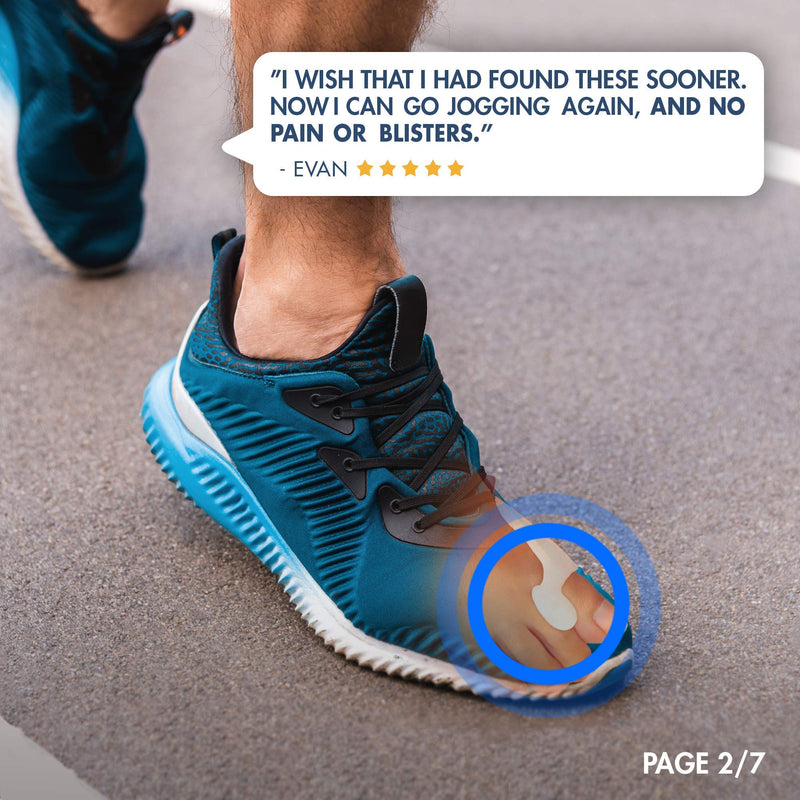 [Australia] - Dr. Frederick's Original Bunion Pad & Toe Spacers - 2 Pieces - Temporary Bunion Corrector - Soft Gel Bunion Splint Toe Separators - Fast Bunion Relief - Wear with Shoes - Women & Men 