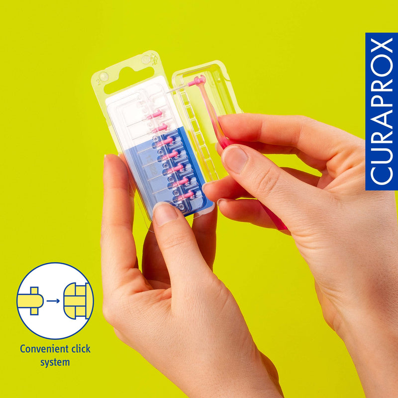 [Australia] - Curaprox CPS 08 Prime Refill Interdental Brushes, Pink, 8 Count - 8 x 0.8mm - 3.2mm Internal Toothbrushes. 