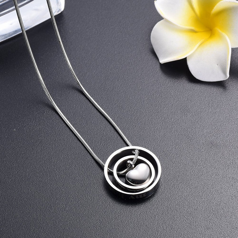 [Australia] - memorial jewelry Forever in My Heart,No Longer by My Side Cremation Pet Urn Necklace Screw Opens and Lock Ashes Pendant Jewelry for Dog Cat Steel-Paw 