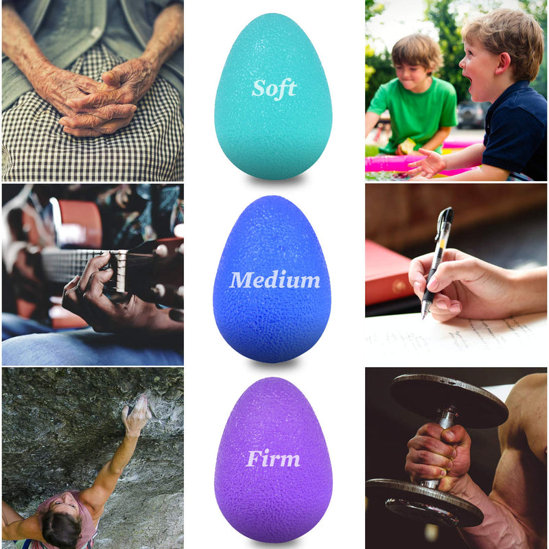 [Australia] - The Friendly Swede Stress Balls for Adults and Kids - Hand Grip Strength Trainer, Hand Therapy Squishy Ball, Set of 3 Finger Resistance Exercise Squeezer Extra Small 