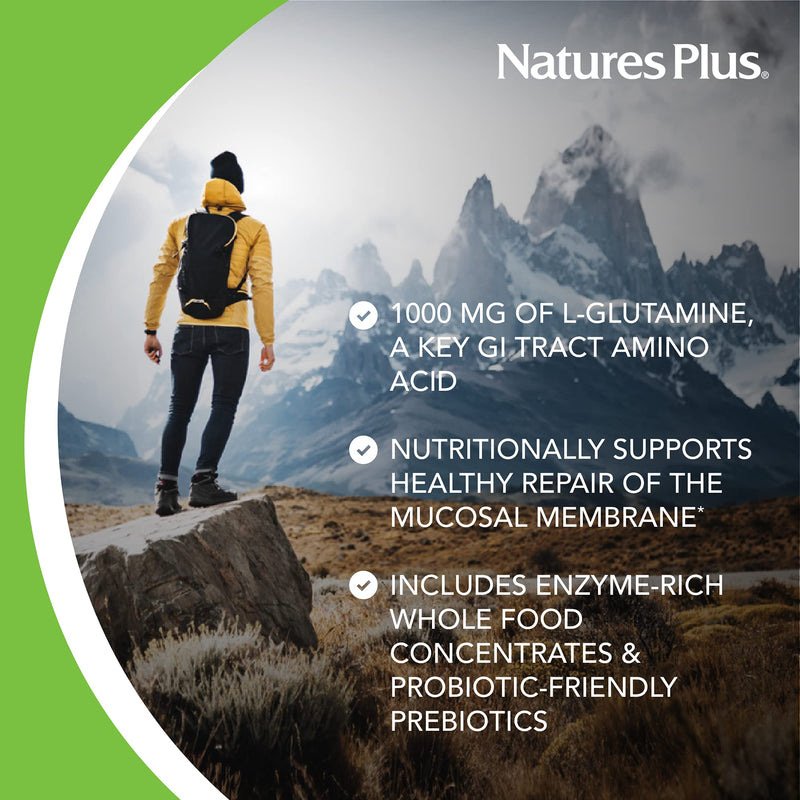 [Australia] - NaturesPlus GI Nutra Total Digestive Wellness - Natural Probiotics Supplement with Prebiotics, Digestive Enzymes, Calcium and Glutamine for Gut Health - Vegetarian, Gluten Free - 90 Tablets 90 Count (Pack of 1) 