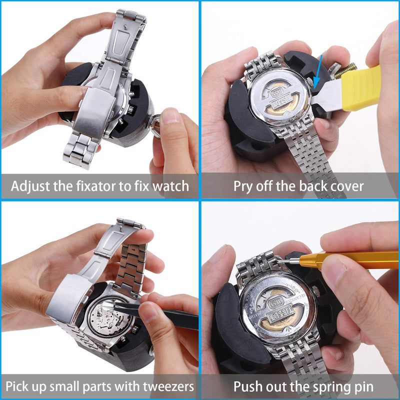 [Australia] - Vastar Watch Repair Kit, Watch Repair Tools Professional Spring Bar Tool Set, Watch Band Link Pin Tool Set with Carrying Case 