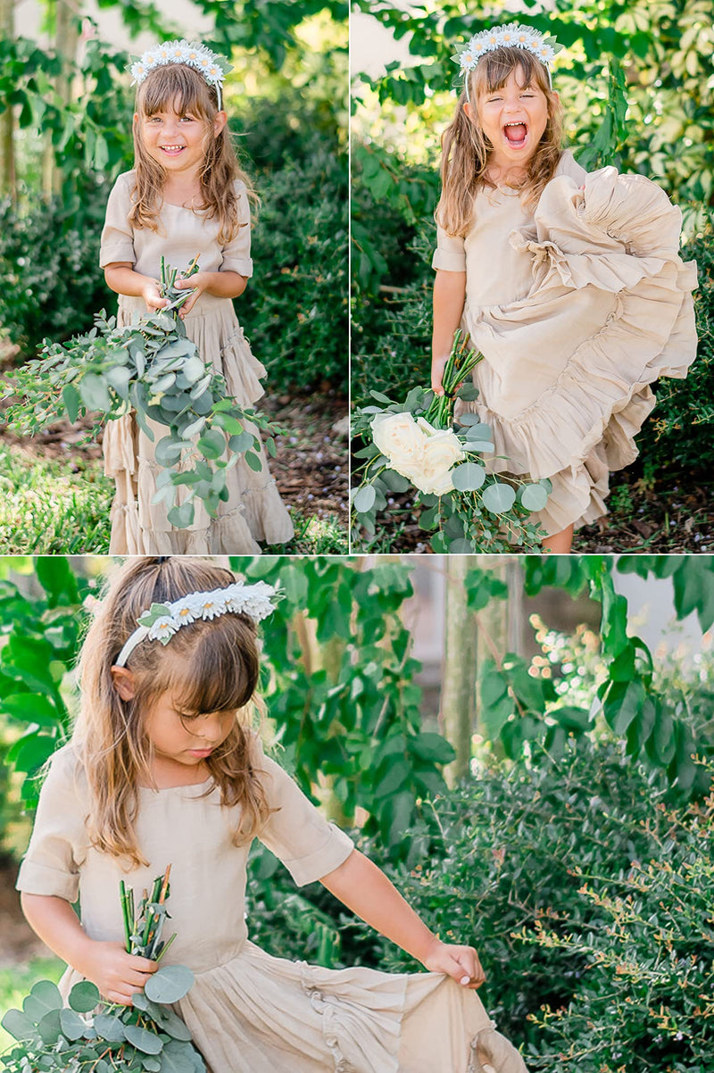 [Australia] - California Tot Kids' and Adults' Birthday Girl Daisy Floral Crown Birthday Girl Headband (Daisy Birthday Girl) Daisy Birthday Girl 