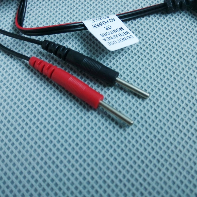 [Australia] - 2Pcs/pack Replacement Electrode Lead Wires Connect Cables Pin 2mm For TENS Electronic Therapy Machines 