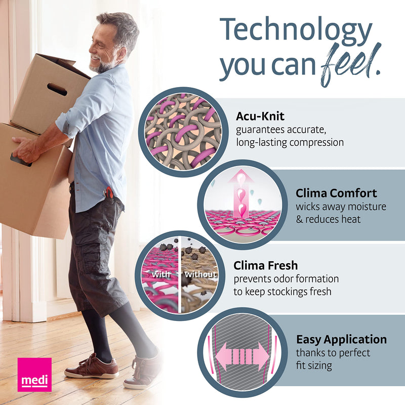 [Australia] - mediven Plus for Men & Women, 20-30 mmHg, Calf High Compression Stocking, Open Toe Beige 2 Petite 