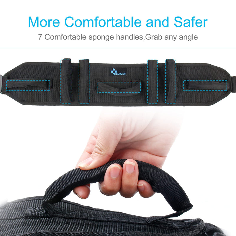 [Australia] - REAQER Gait Belt with Handles Durable Transfer Lift Belt for Seniors, Elderly, Bariatric, Occupational and Physical Therapy(Adjustable Waist Circumference:31"~51") 