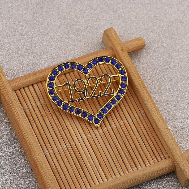 [Australia] - CENWA 1922 Brooch Pin Sigma Gamma Rho Sorority 1922 Sorority Paraphernalia Gift Greek Sorority Jewelry Gift 1922 heart blue pin 
