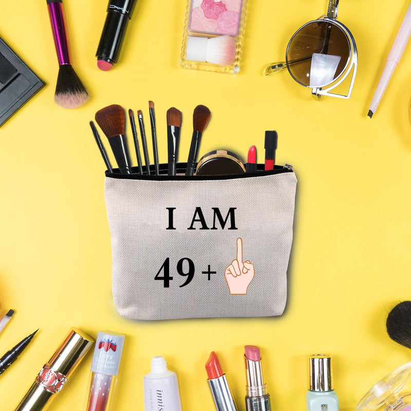 [Australia] - Funny Birthday Gifts for Her 30 40 50th Makeup Bag Cosmetic Bag Pencil Pouch Gift for Women (50th) 