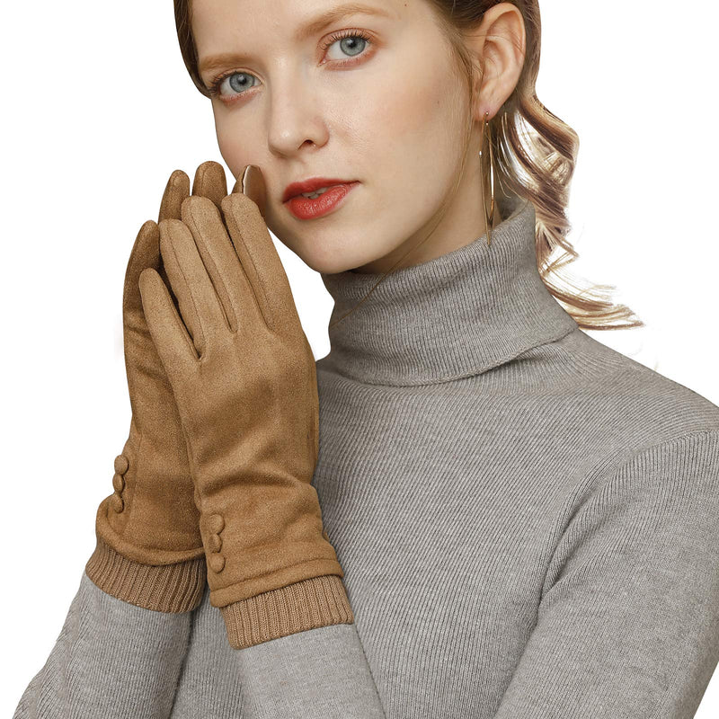 [Australia] - Womens Gloves Winter Touch Screen Texting Phone Windproof Gloves for Women Fleece Lined Thick Warm Gloves 